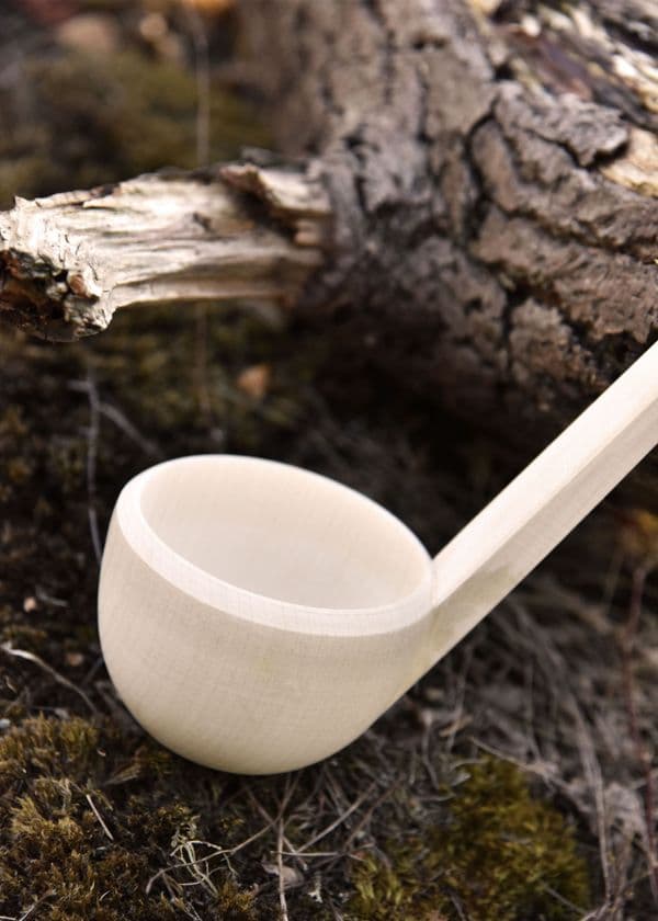 Small Wooden Ladle, Maple Wood, approx 36 X 8.5cm