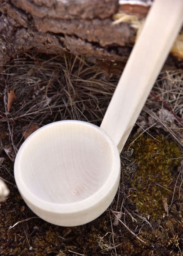 Small Wooden Ladle, Maple Wood, approx 36 X 8.5cm