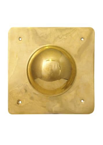 Square Umbo Shield Boss, Brass,Width 21.5 X 21.5cm,
