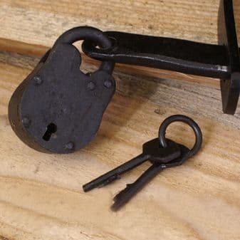 Steel Medieval Handcuffs with small Padlock