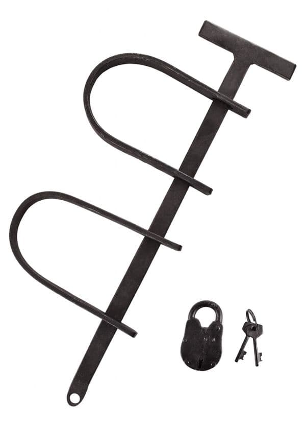 Steel Medieval Handcuffs with small Padlock