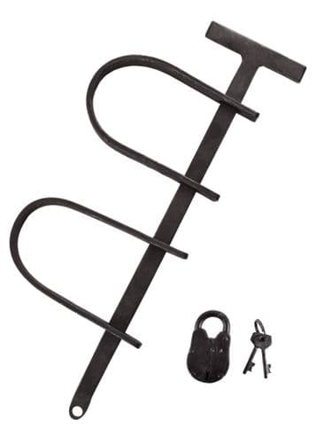 Steel Medieval Handcuffs with small Padlock