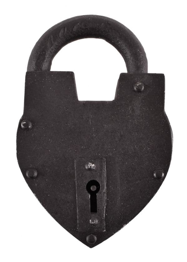 Steel Medieval Heart Shaped Padlock