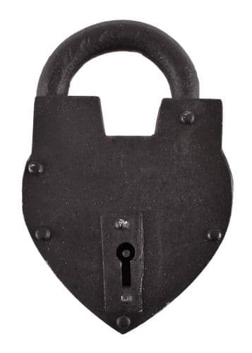 Steel Medieval Heart Shaped Padlock