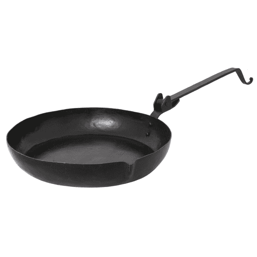 Steel Roman Frying Pan With Hinged Grip, (Patera)