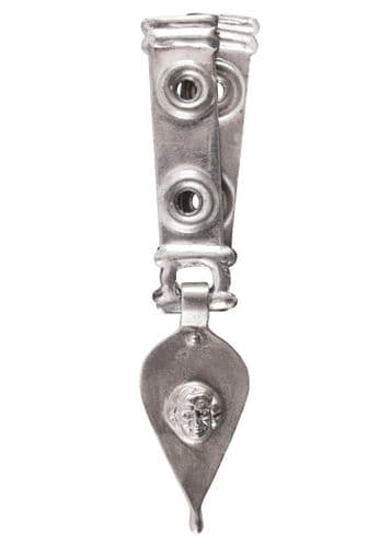 Strap End for Roman Belt, Tekija Design, Tinned Brass