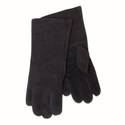 Suede Leather Gloves Black