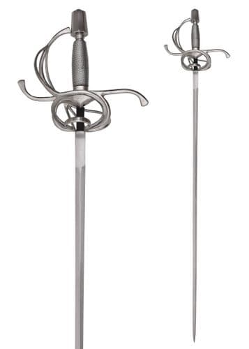Swept Hilt Basket Rapier with Wire- Wrapped Grip