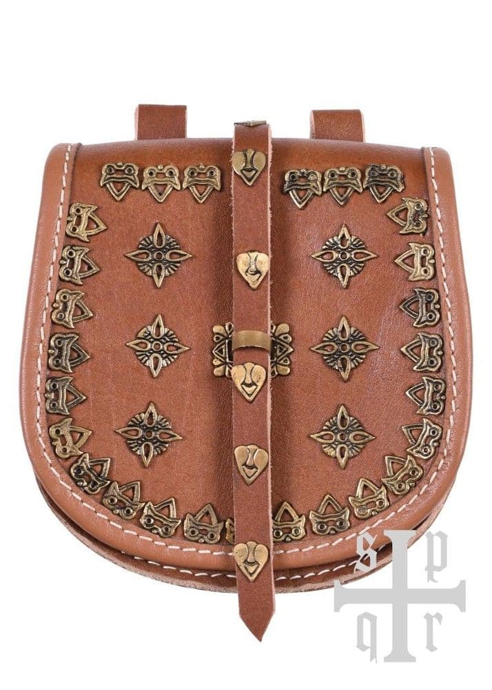 Tarsoly Belt Pouch Viking Leather Bag1