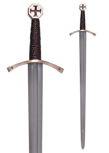 Templar Sword With Cross Pattee, Includes Scabbard
