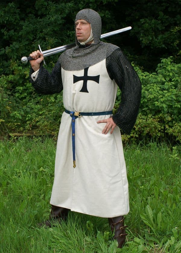 Teutonic Tabbard, White with Black Cross