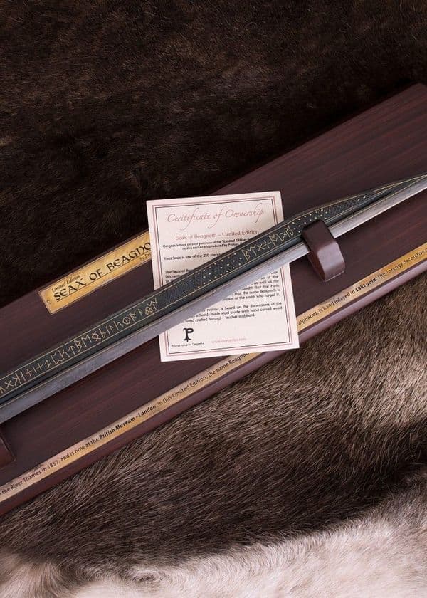 The Seax Of Beagnoth-Gold and Silver Inlaid- Limited Edition