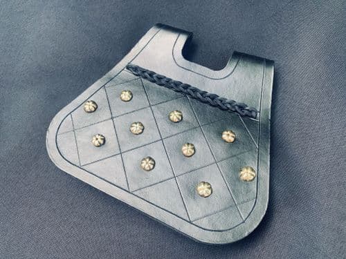 Tooled leather Bag with Brass Mounts