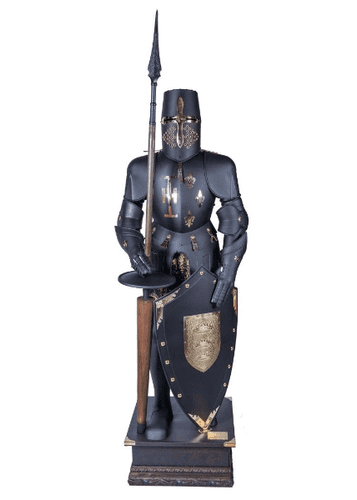 Tournament Armour With Pole and Shield By Marto- Black