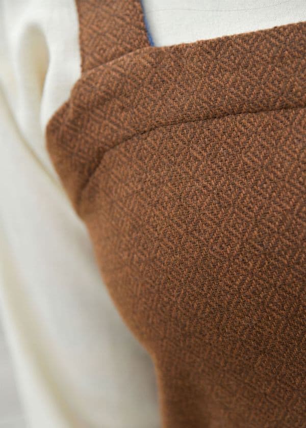 Viking Apron Dress, Diamond twill, Wool Brown