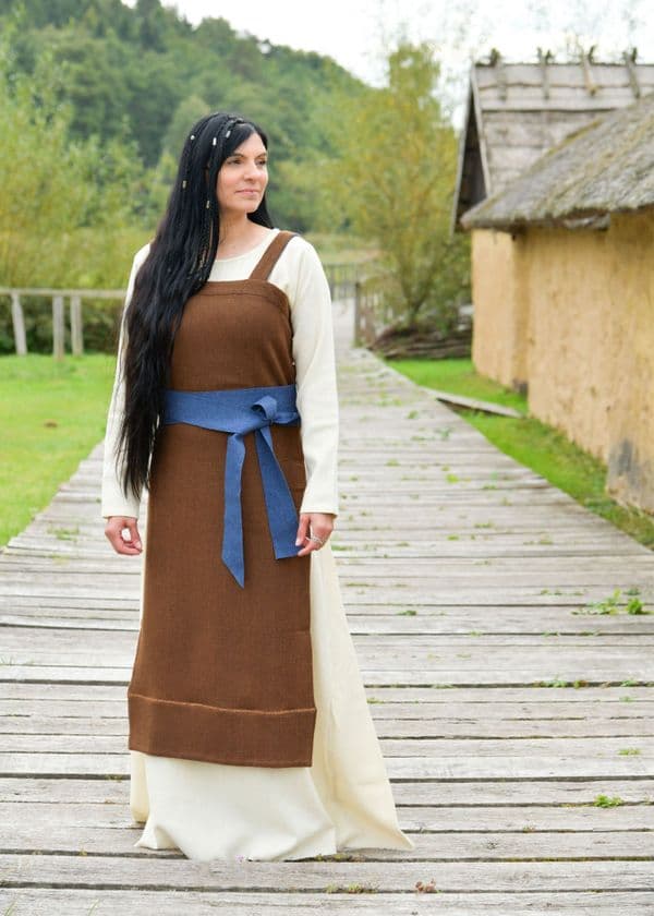 Viking Apron Dress, Diamond twill, Wool Brown