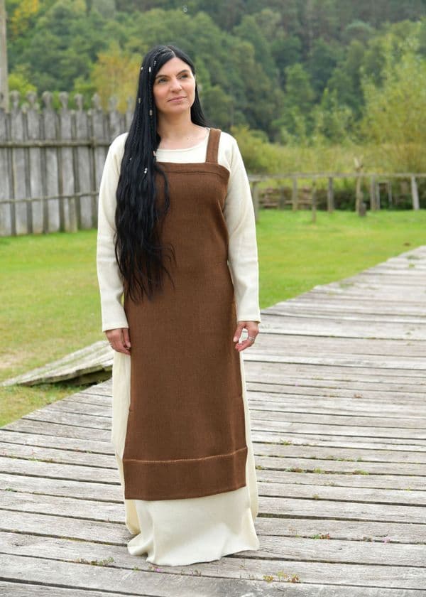 Viking Apron Dress, Diamond twill, Wool Brown