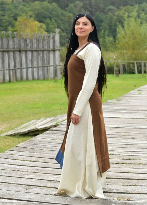 Viking Apron Dress, Diamond twill, Wool Brown