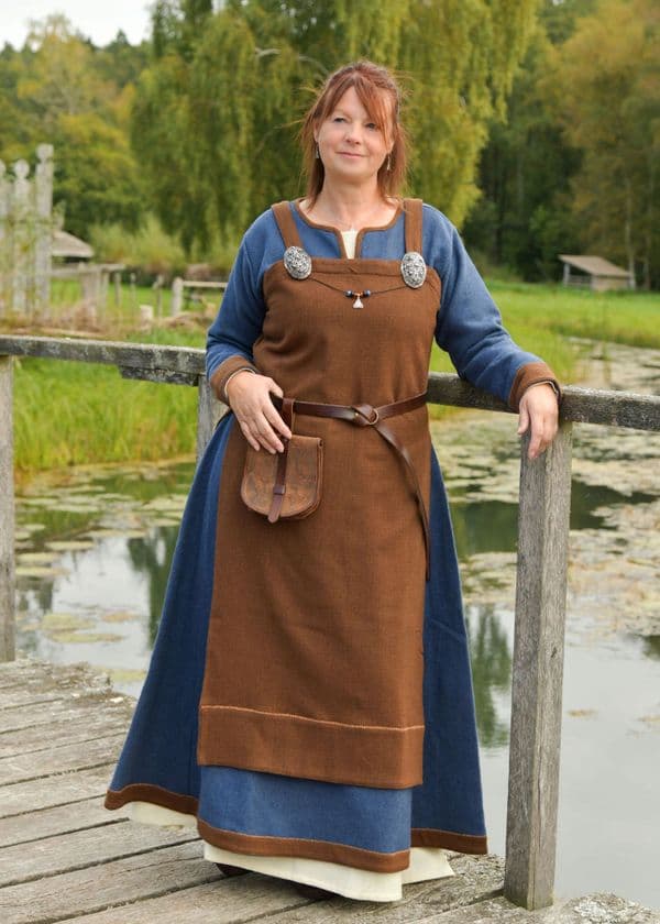 Viking Apron Dress, Diamond twill, Wool Brown