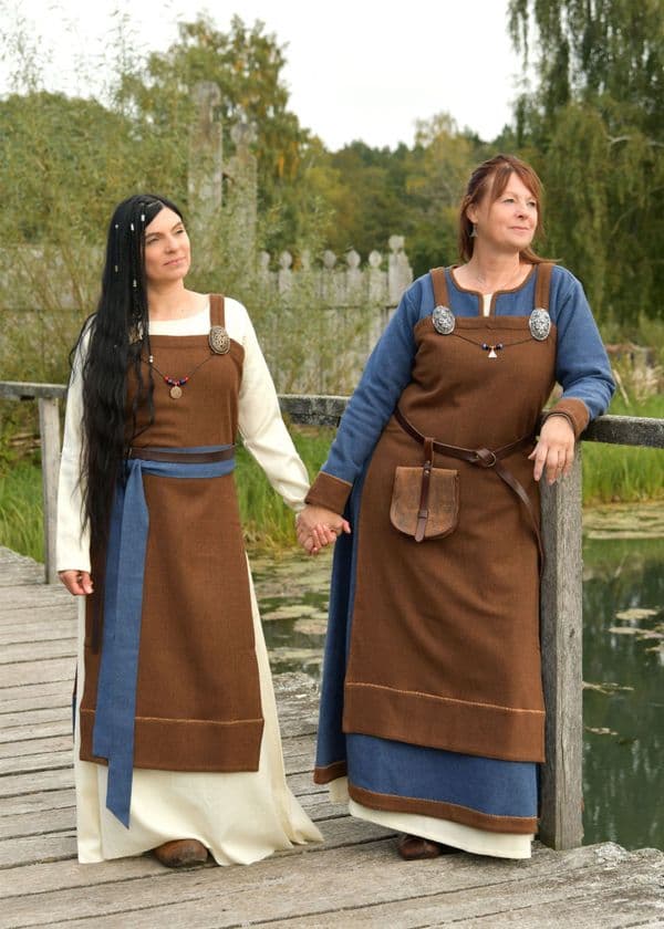 Viking Apron Dress, Diamond twill, Wool Brown