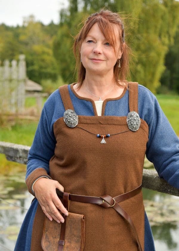 Viking Apron Dress, Diamond twill, Wool Brown