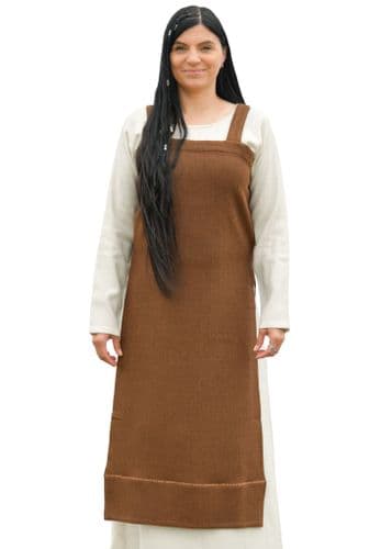 Viking Apron Dress, Diamond twill, Wool Brown