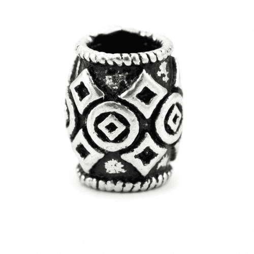 Viking Beard Bead/Hair Bead, Silver