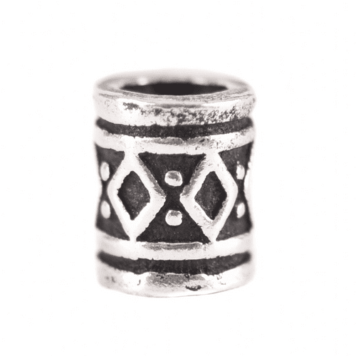 Viking Beard Bead/ Hair Bead, Silver