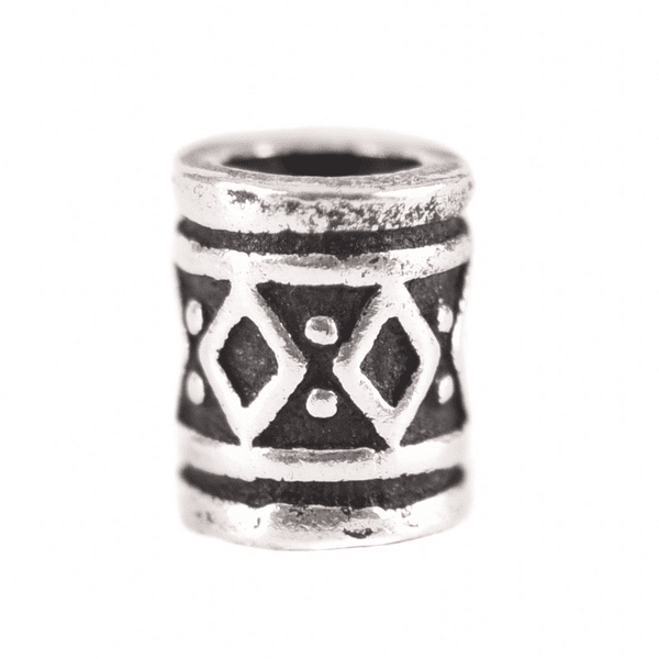 Viking Beard Bead/ Hair Bead, Silver