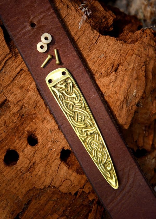 Viking Belt End, Brass