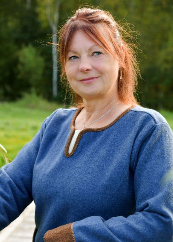 Viking Dress, Wool - Blue-Brown