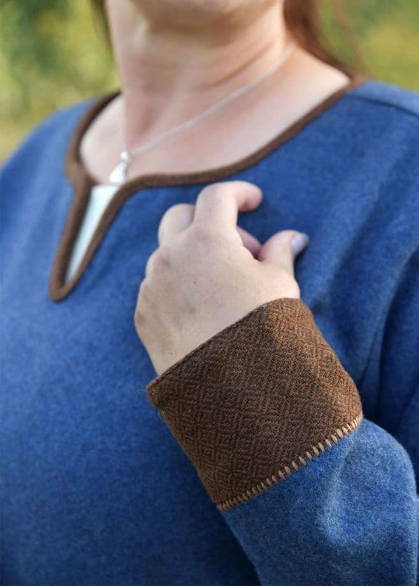 Viking Dress, Wool - Blue-Brown
