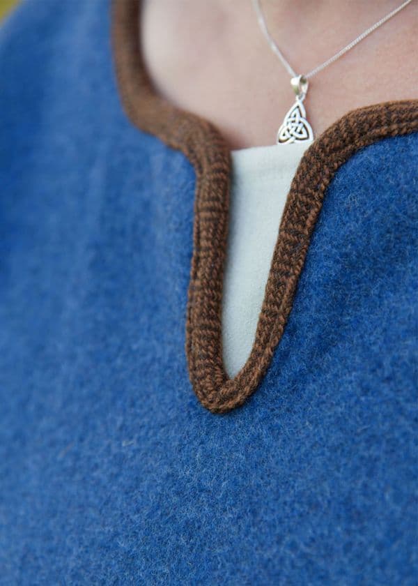Viking Dress, Wool - Blue-Brown