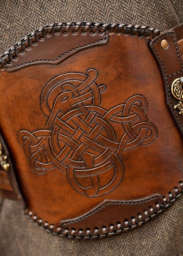 Viking Leather Belt with Embossing