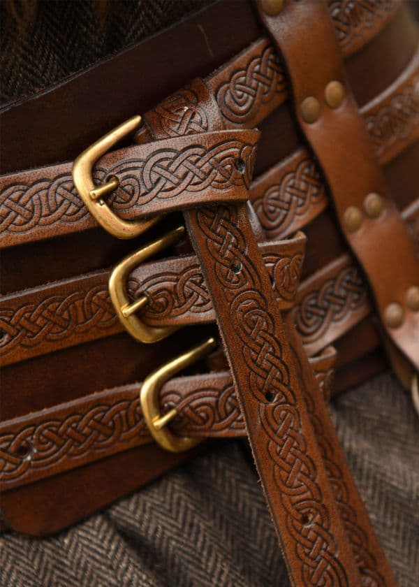 Viking Leather Belt with Embossing