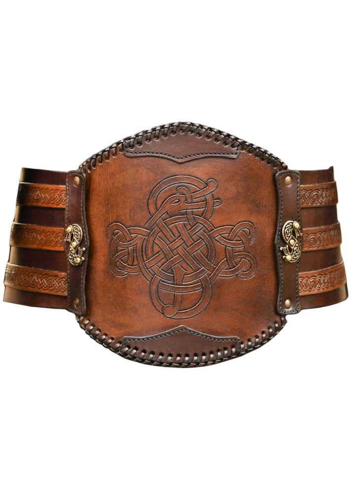 Viking Leather Belt with Embossing