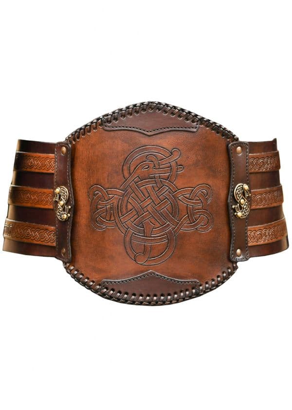 Viking Leather Belt with Embossing