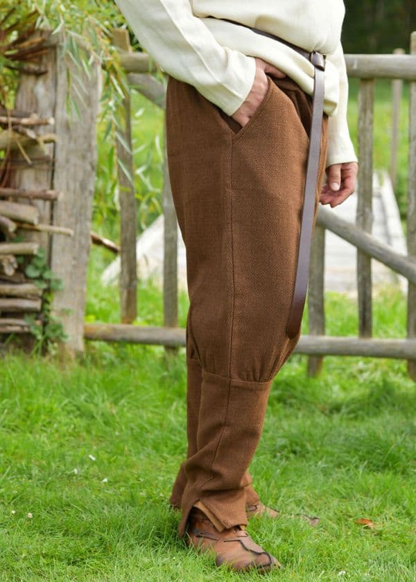 Viking Trousers , Diamond Twill, Wool, Brown