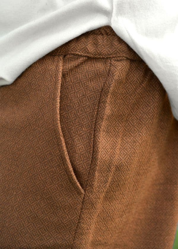 Viking Trousers , Diamond Twill, Wool, Brown
