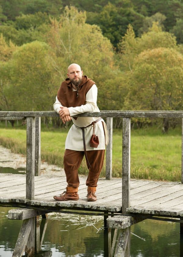 Viking Trousers , Diamond Twill, Wool, Brown