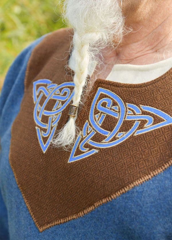 Viking Wool Tunic, Blue-Brown