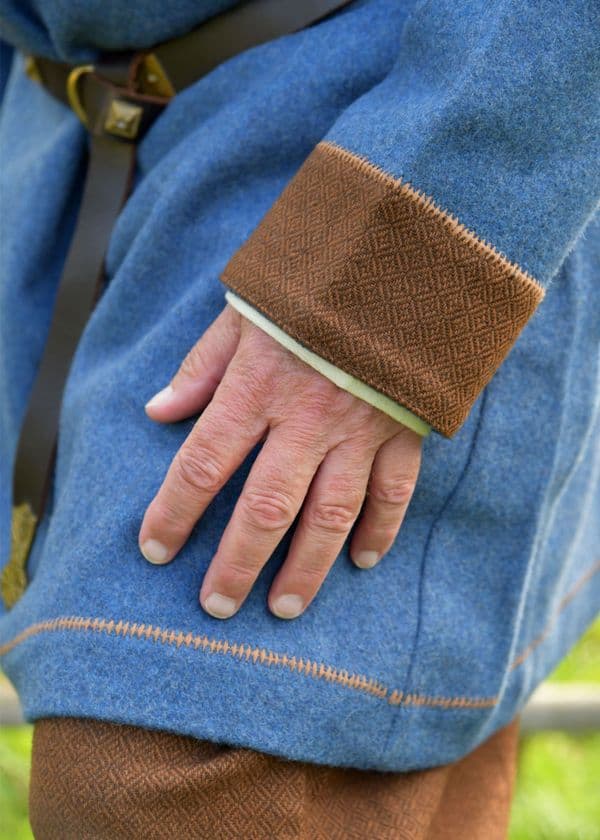 Viking Wool Tunic, Blue-Brown