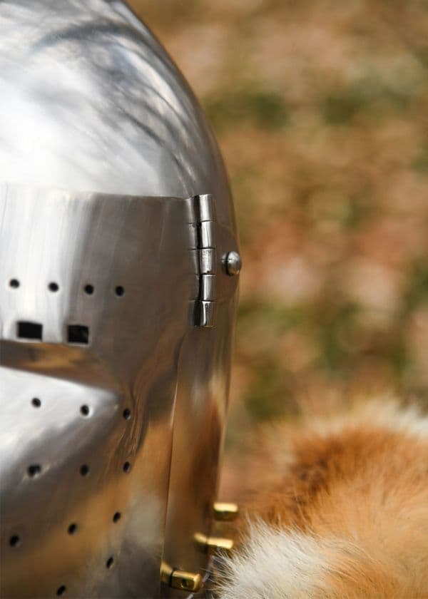 Visored Bascinet- 14th C 2mm Steel