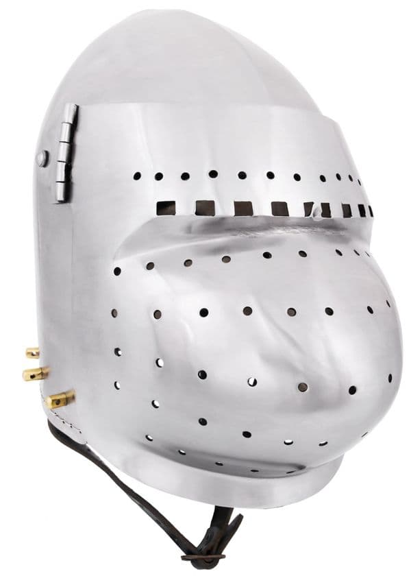 Visored Bascinet- 14th C 2mm Steel