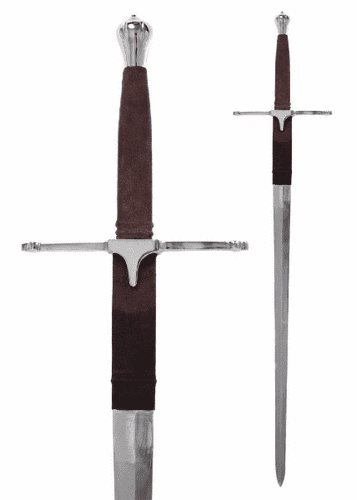 William Wallace Sword with Leather Scabbard, Blade Length 95cm