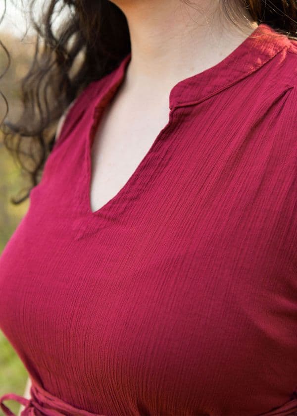 Womens Tunic - Wine Red