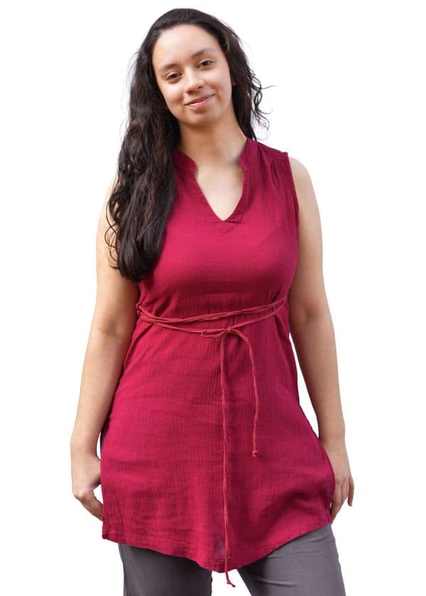 Womens Tunic - Wine Red