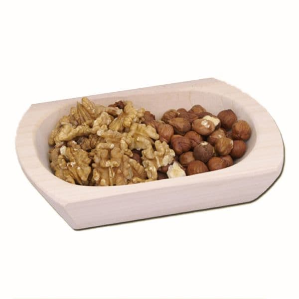 Wooden Dish made from Unvarnished Poplar Wood, Available in 3 Sizes