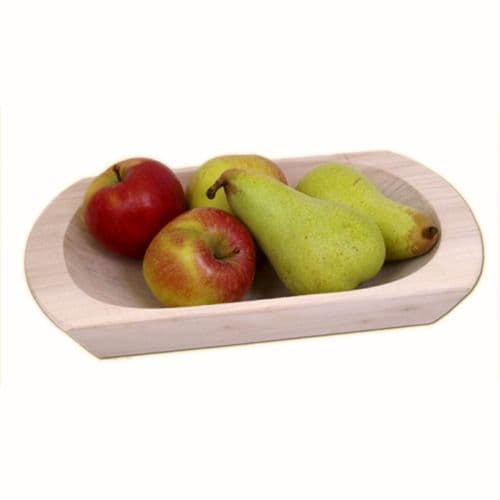 Wooden Dish made from Unvarnished Poplar Wood, Available in 3 Sizes