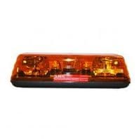 Amber Rotating Beacon Light Bar with 2 Bolt Fixing - 12/24V